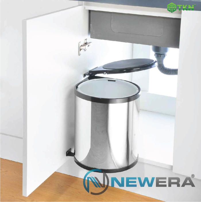 Thùng rác đơn inox 14 lít