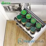 Kệ góc tủ bếp liên hoàn NewEra inox hộp 304 NE455.900MR 5