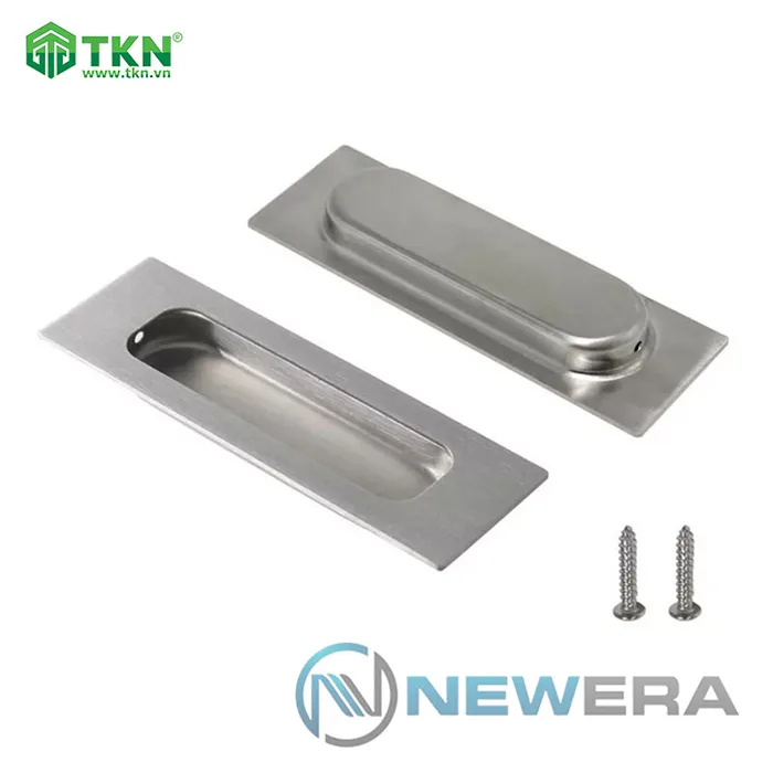 Tay nắm âm màu inox hình chữ nhật NE7515.128SN