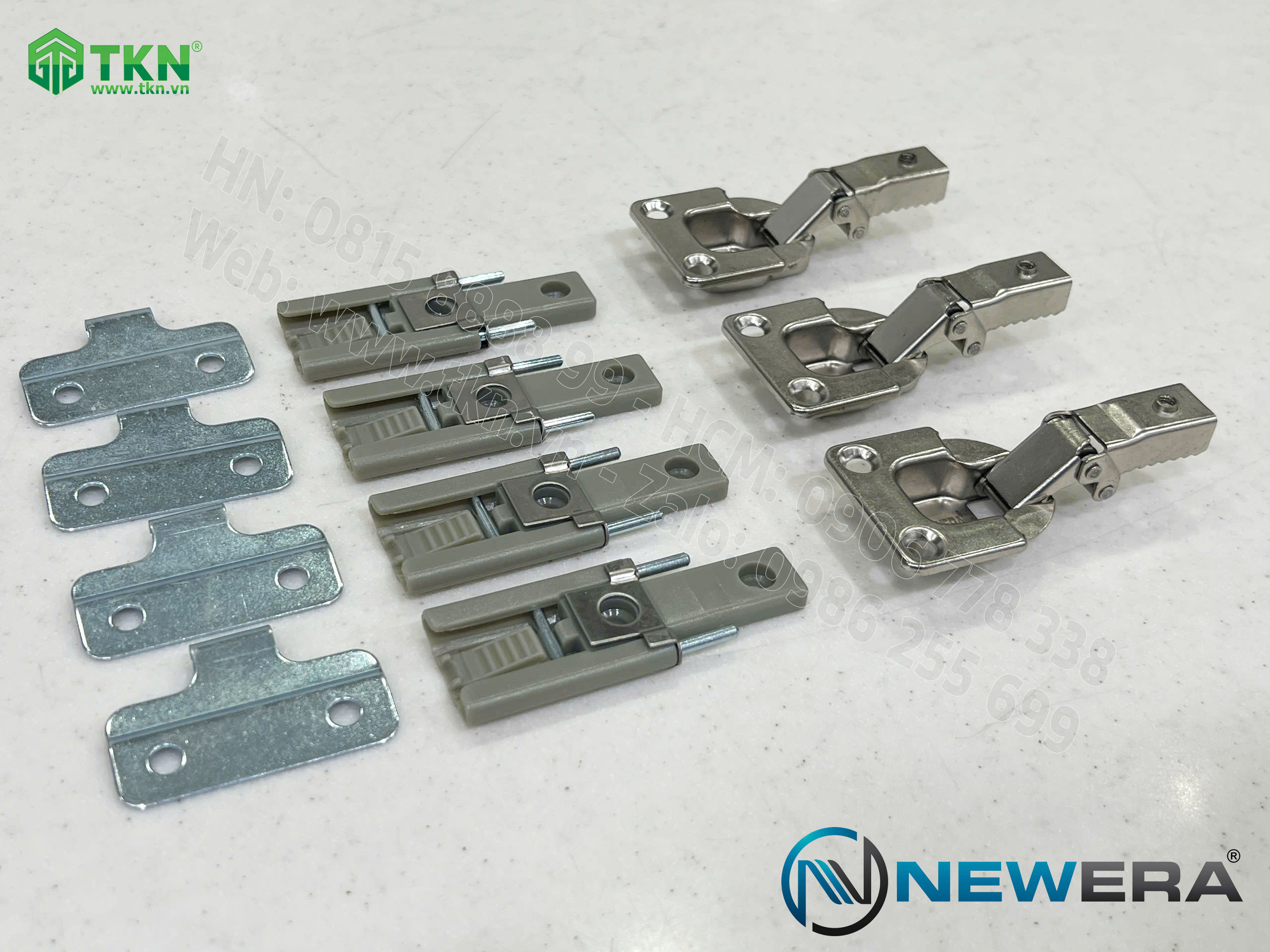Bộ phụ kiện cửa trượt gấp NewEra 2 cánh tải trọng 30kg/cánh NE324C 8