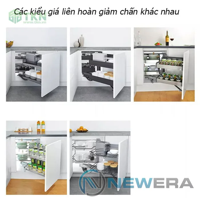 Kệ góc liên hoàn inox 304 nan dẹt NE555.900CR NewEra 11