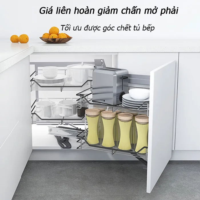 Kệ góc liên hoàn inox 304 nan dẹt NE555.900CR NewEra 4