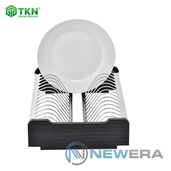 Giá để bát đĩa đa năng NewEra 600mm inox hộp 304 NE377.600 4