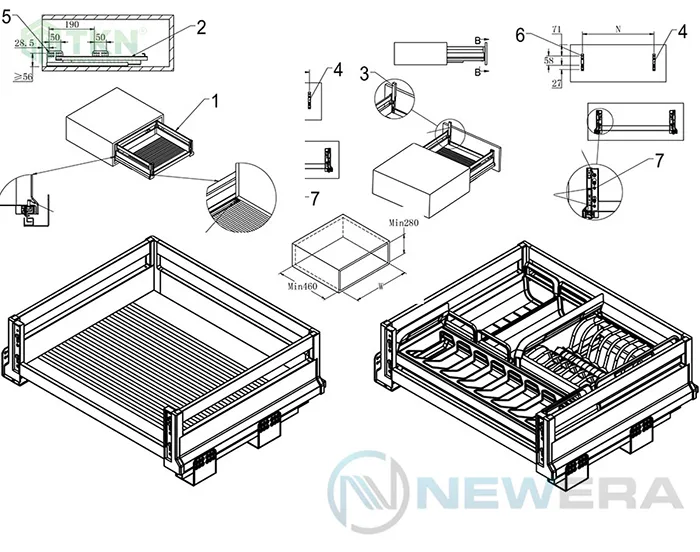 Tự lắp đặt ngăn kéo tủ bếp nhanh chóng