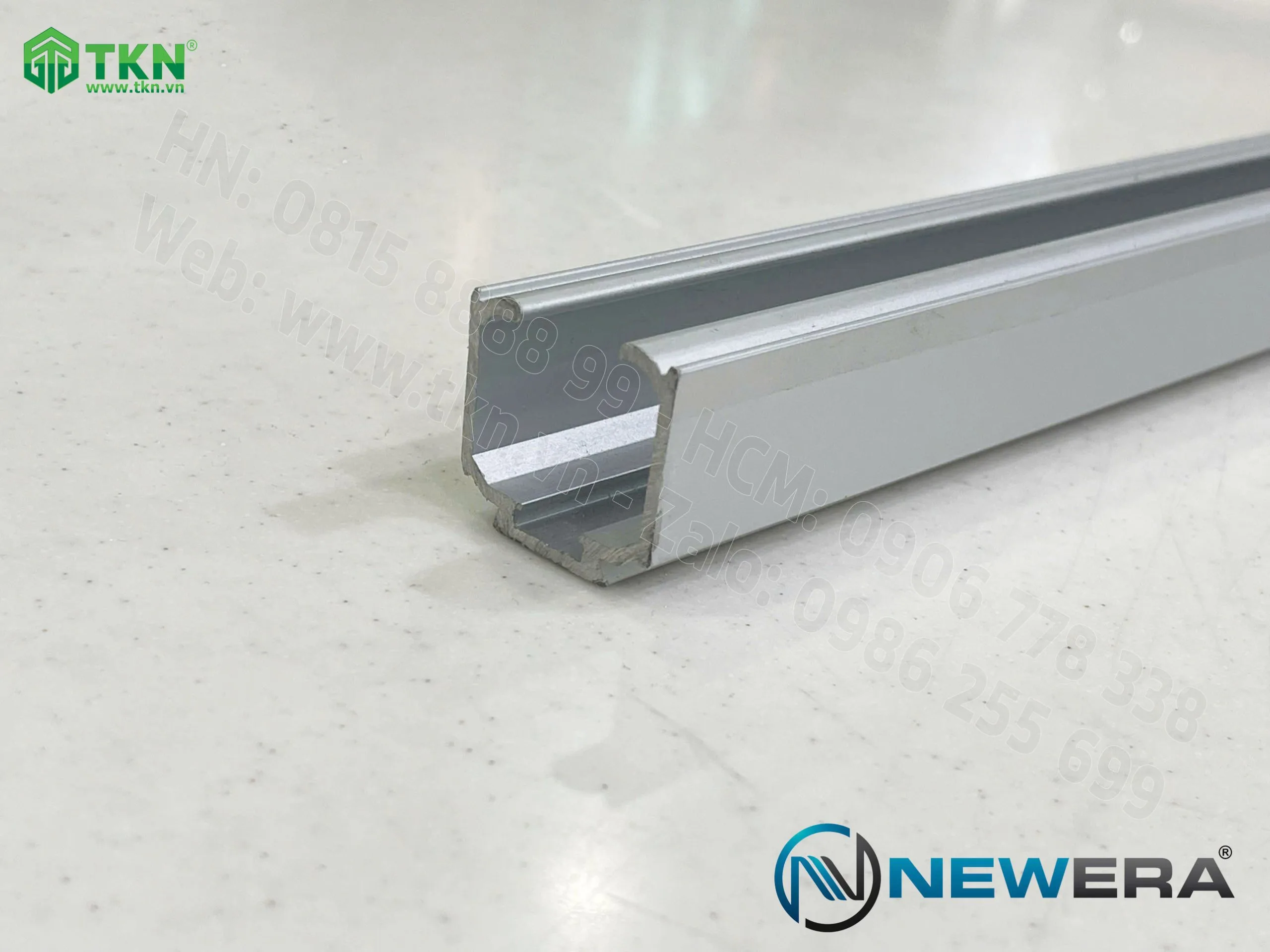 Ray trượt cửa lùa NewEra dài 2.5m ray trên NE809GT2 7