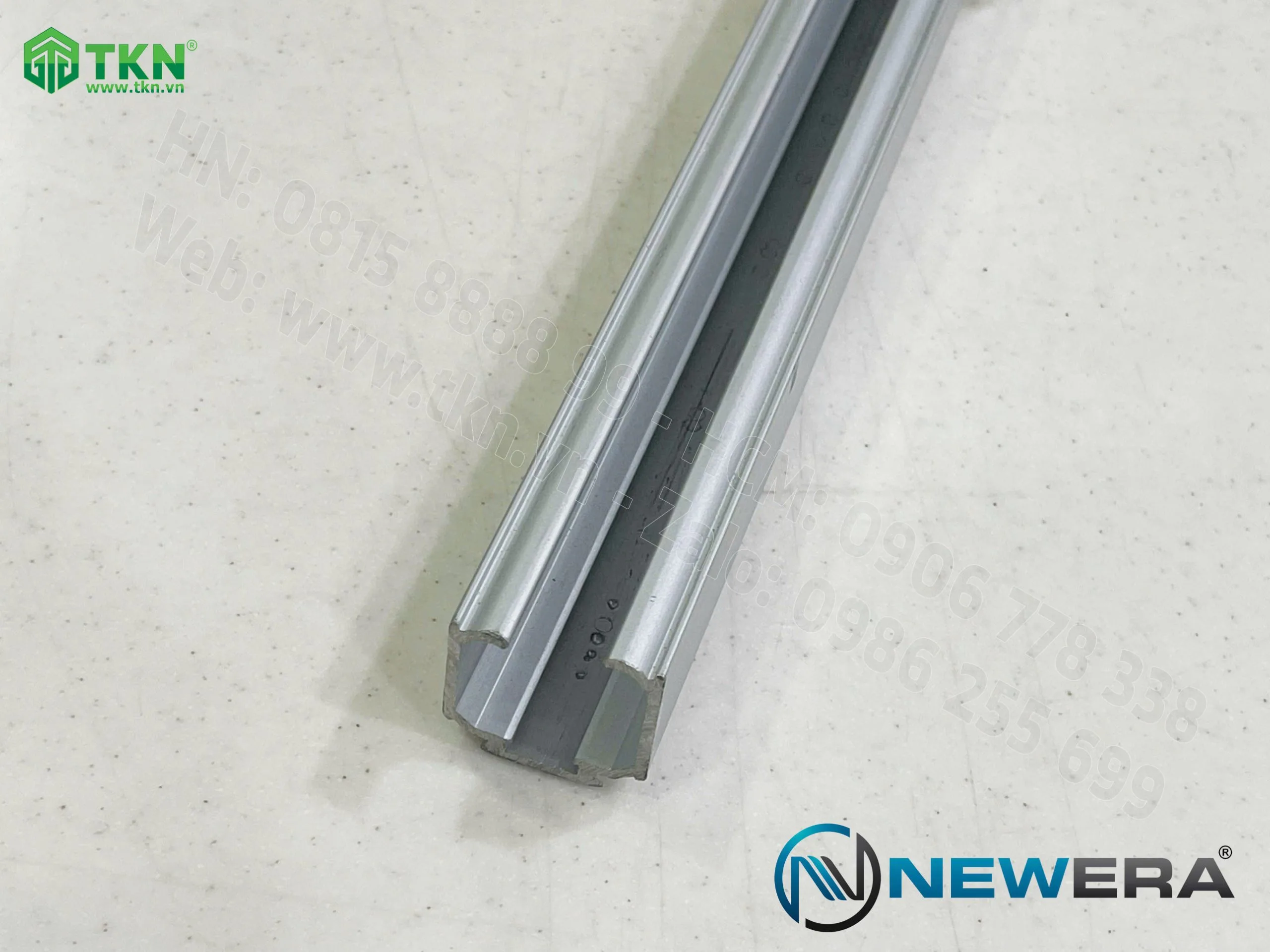 Ray trượt cửa lùa NewEra dài 2.5m ray trên NE809GT2 8