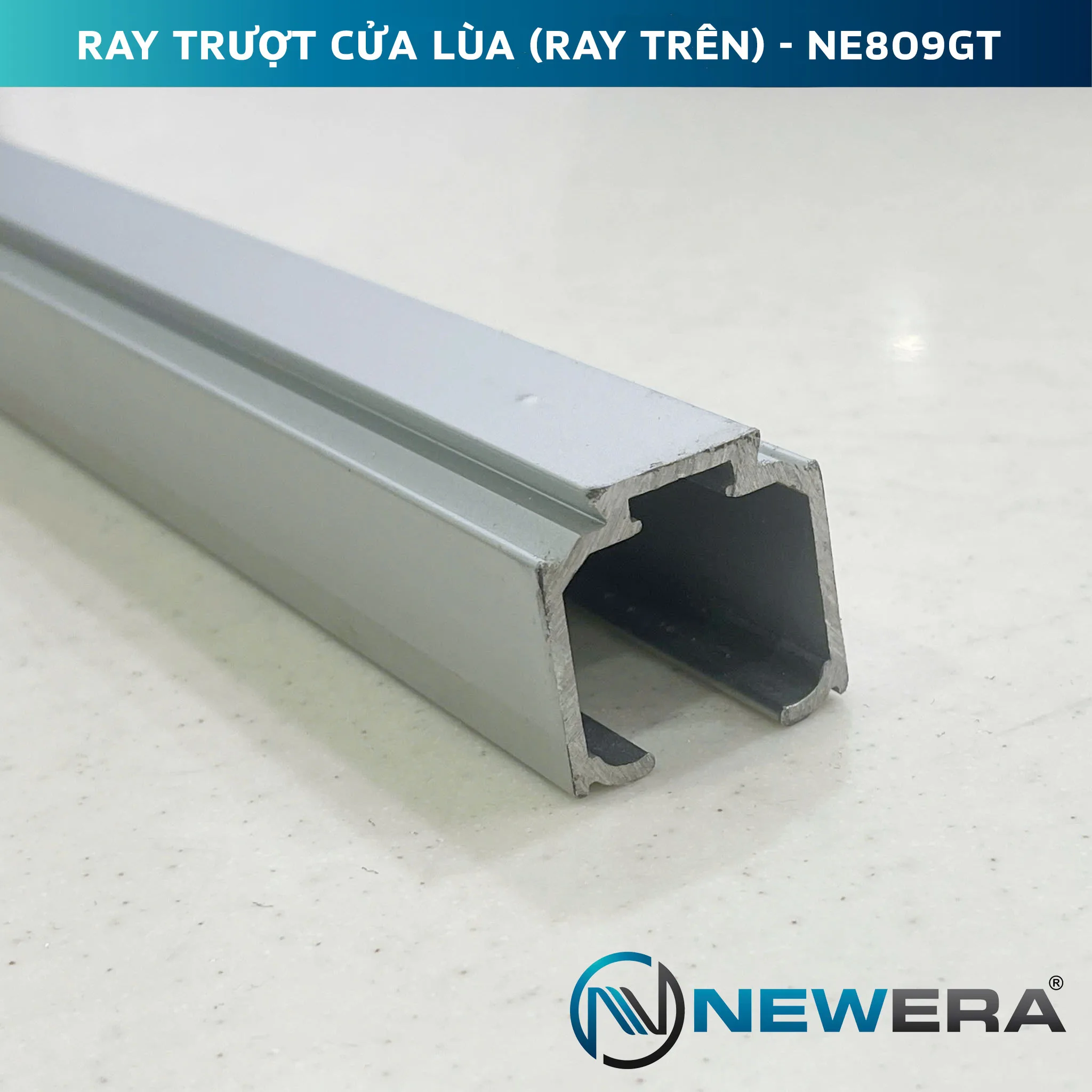 Ray trượt cửa lùa NewEra dài 3m ray trên NE809GT3