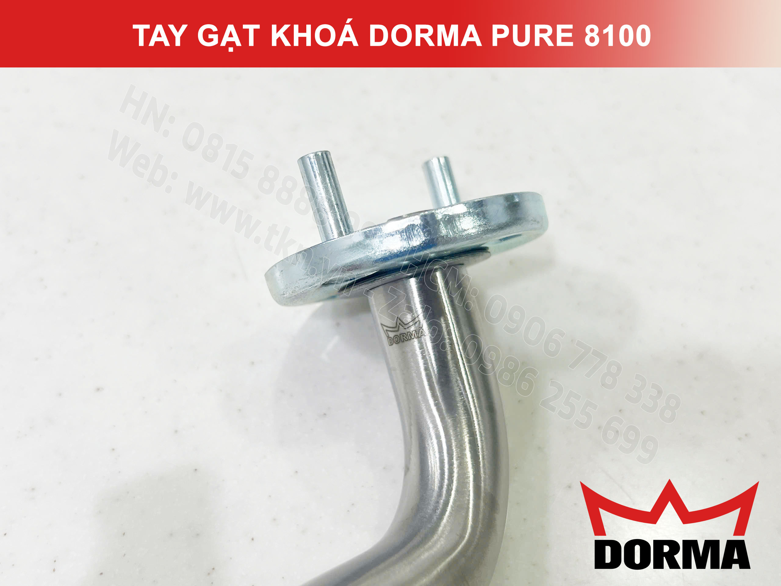 Tay gạt khoá Dorma inox 304 cao cấp dài 140mm Pure 8100 14