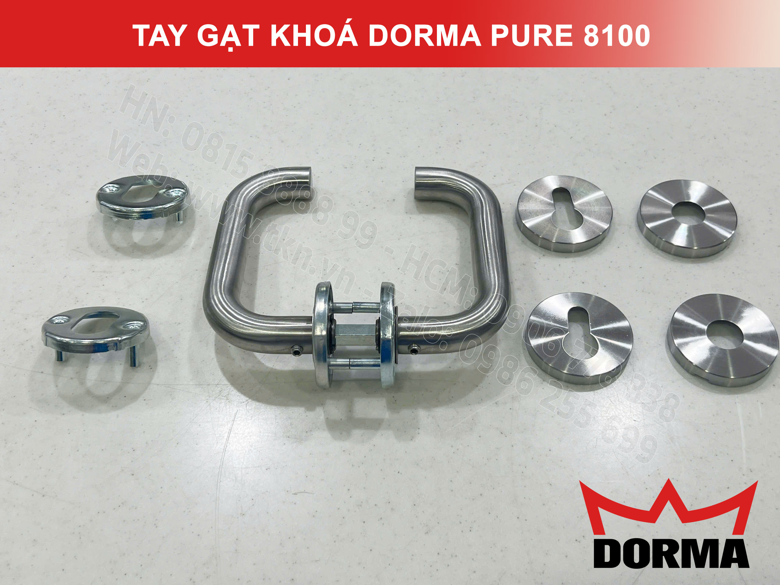 Tay gạt khoá Dorma inox 304 cao cấp dài 140mm Pure 8100 5