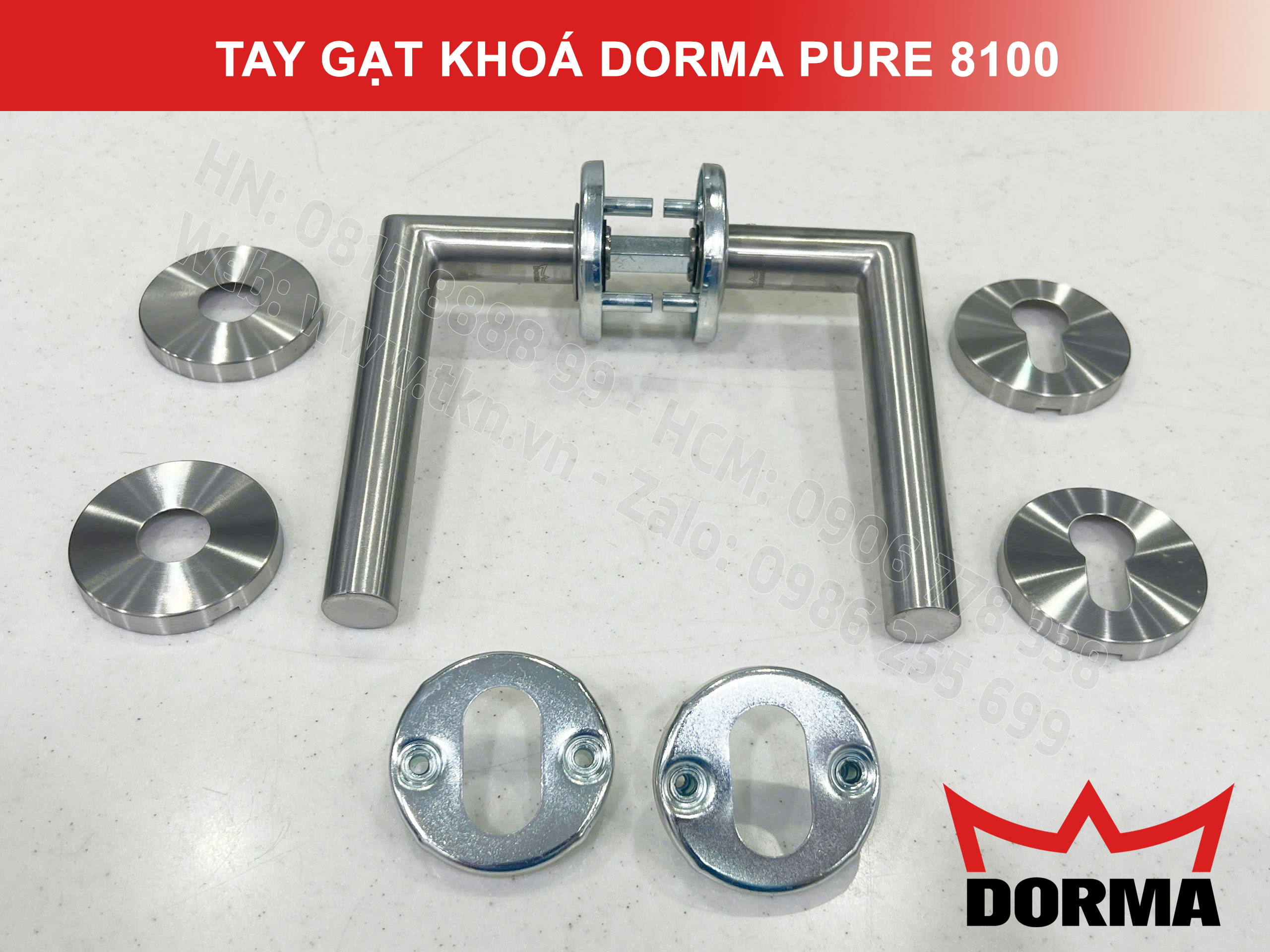 Khoá cửa tay gạt Dorma inox 304 dài 140mm Pure 8906