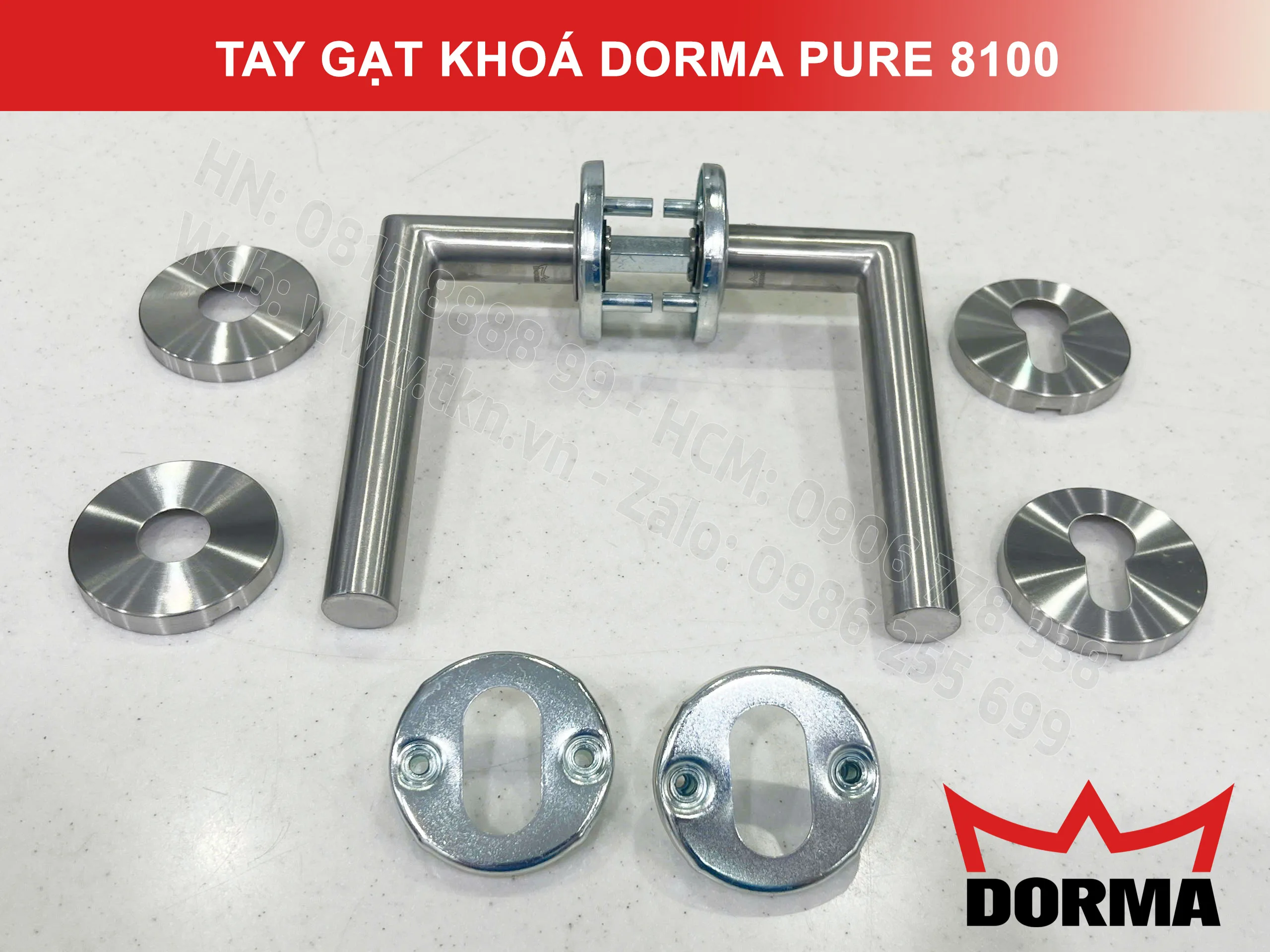 Khoá cửa tay gạt Dorma inox 304 dài 140mm Pure 8906