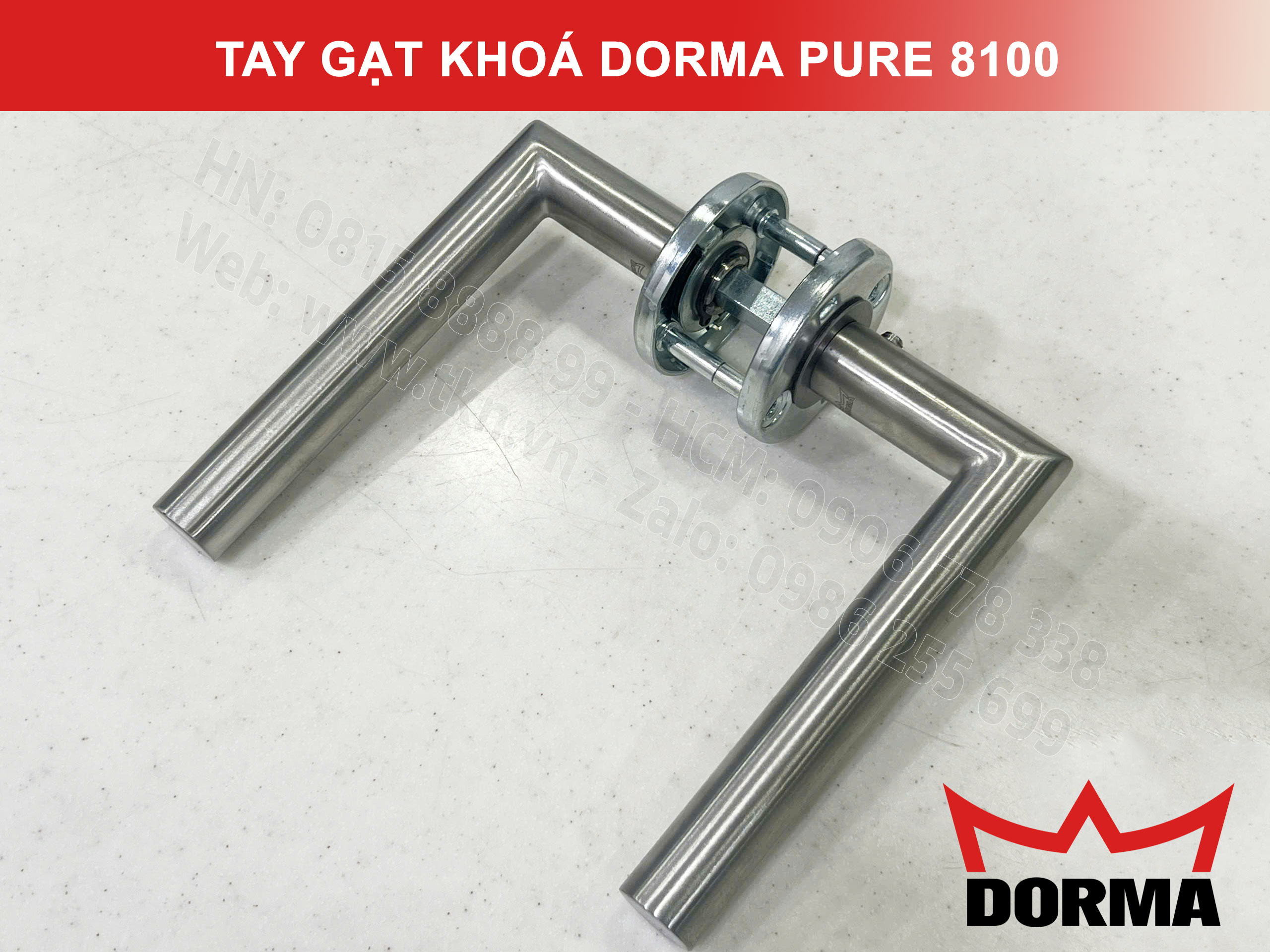 Khoá cửa tay gạt Dorma inox 304 dài 140mm Pure 8906 14
