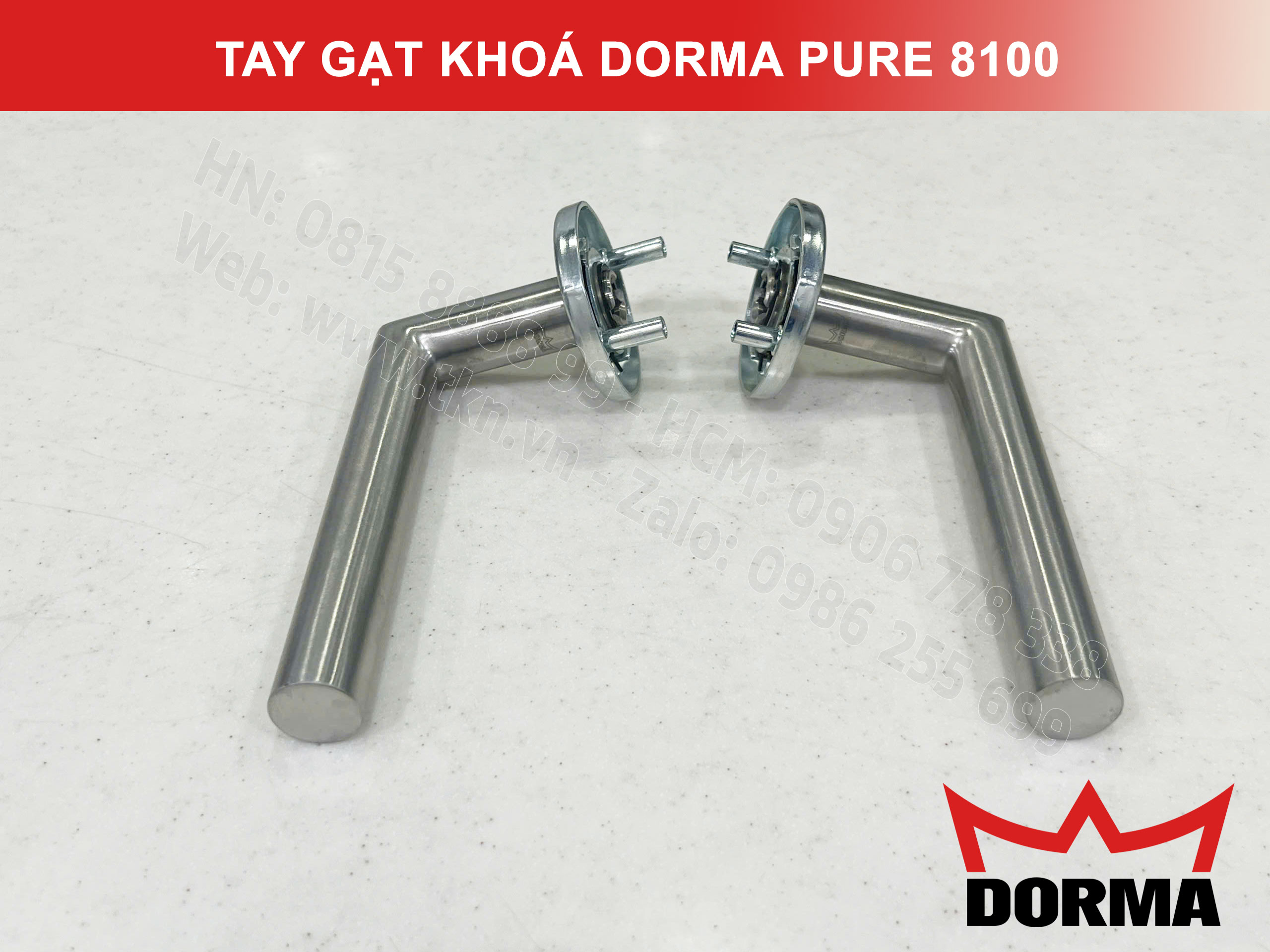 Khoá cửa tay gạt Dorma inox 304 dài 140mm Pure 8906 13