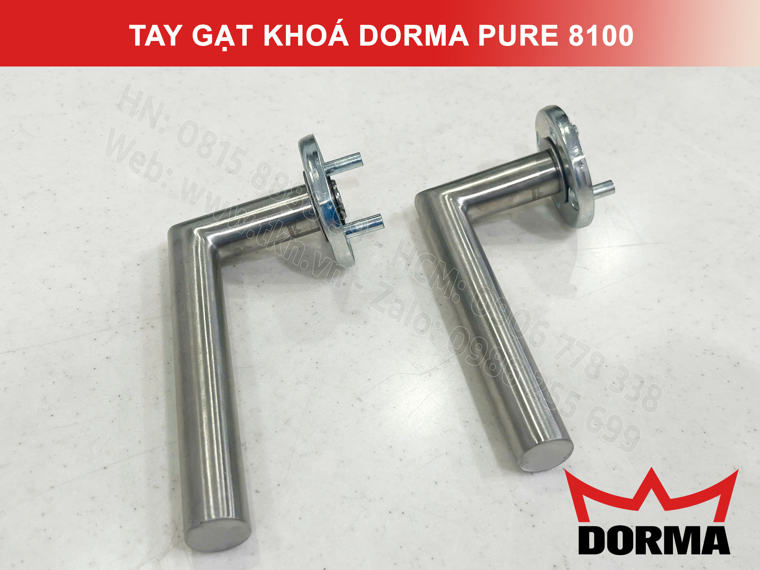 Khoá cửa tay gạt Dorma inox 304 dài 140mm Pure 8906 12