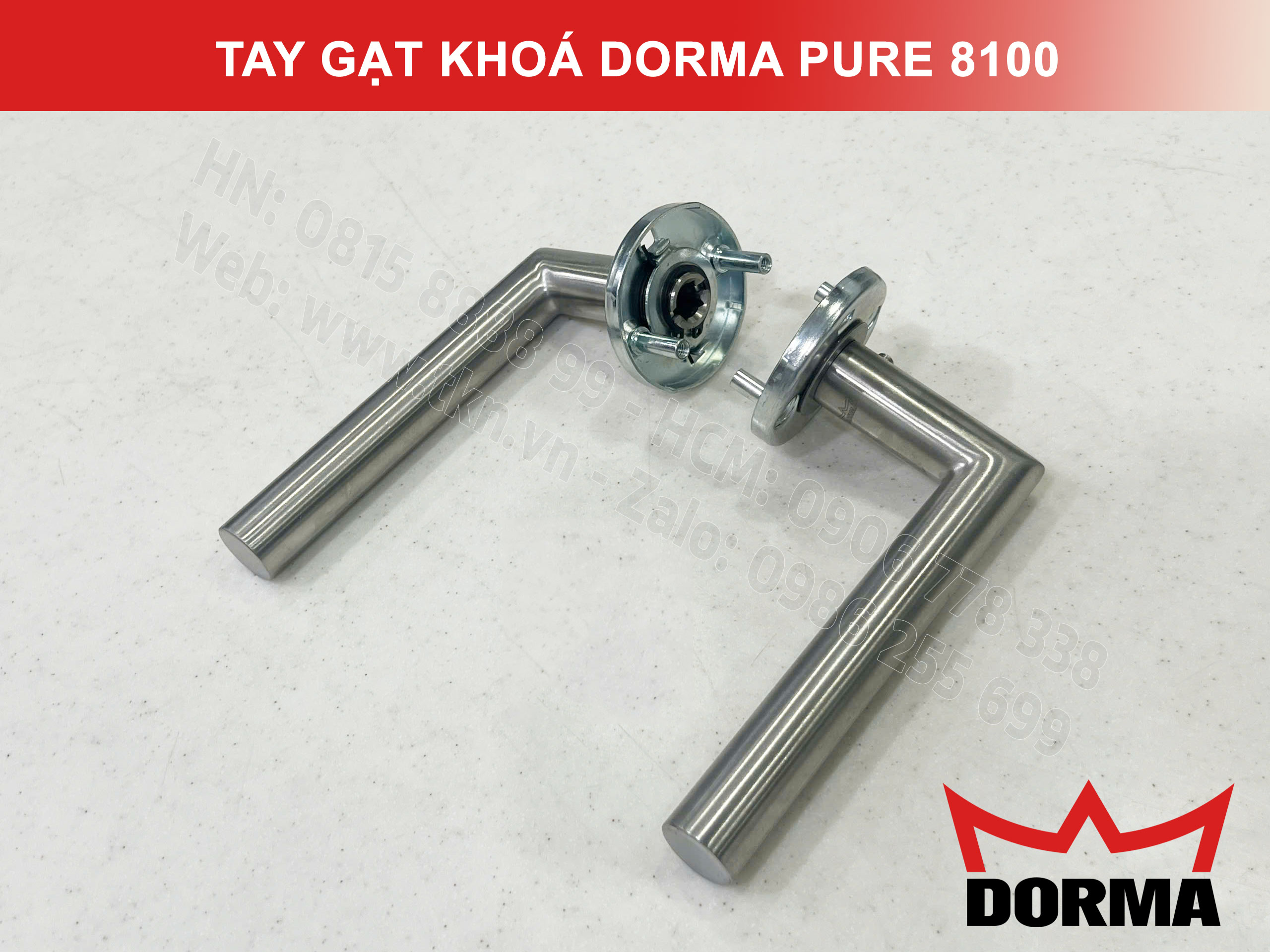 Khoá cửa tay gạt Dorma inox 304 dài 140mm Pure 8906 11