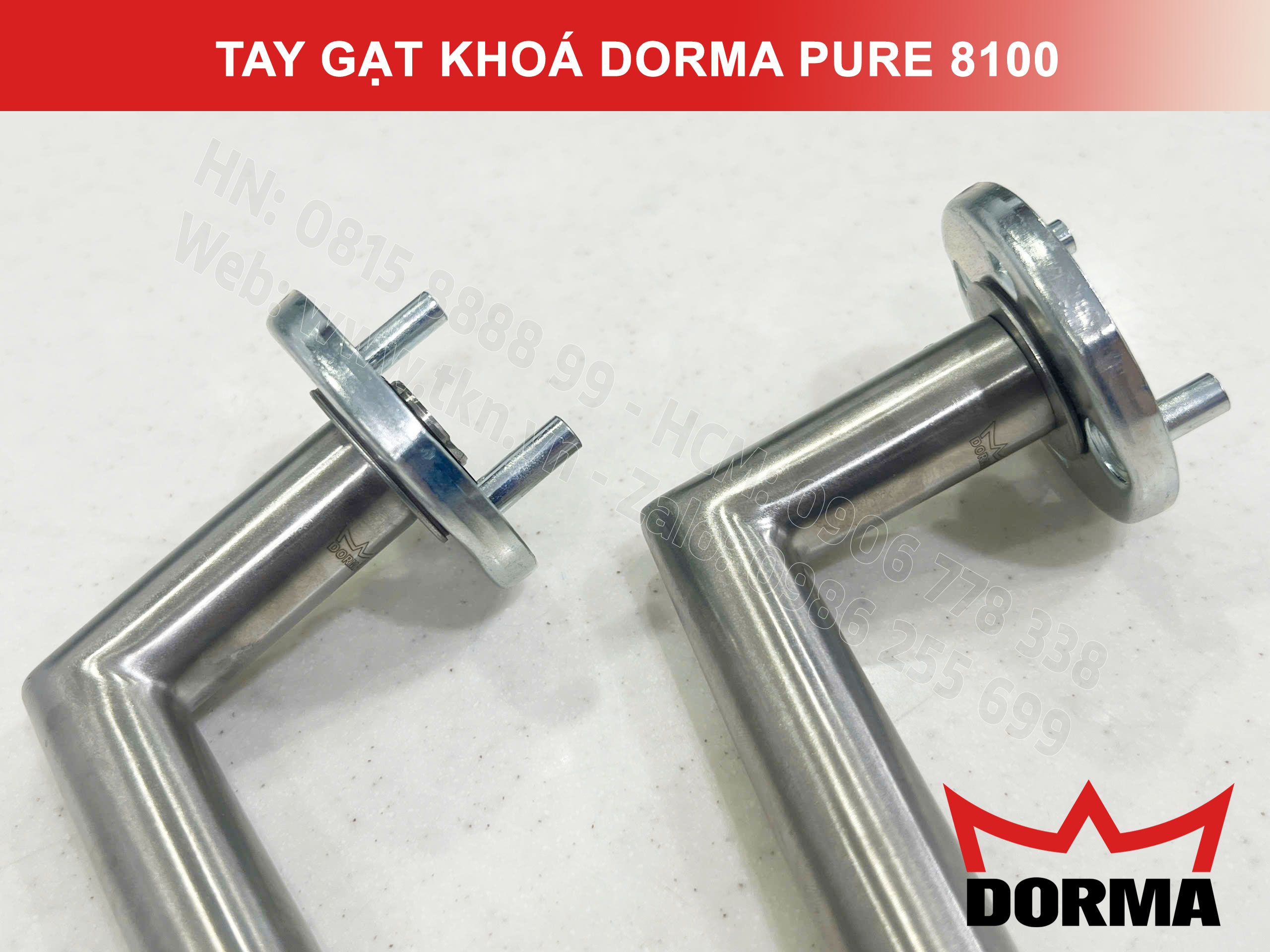 Khoá cửa tay gạt Dorma inox 304 dài 140mm Pure 8906 9