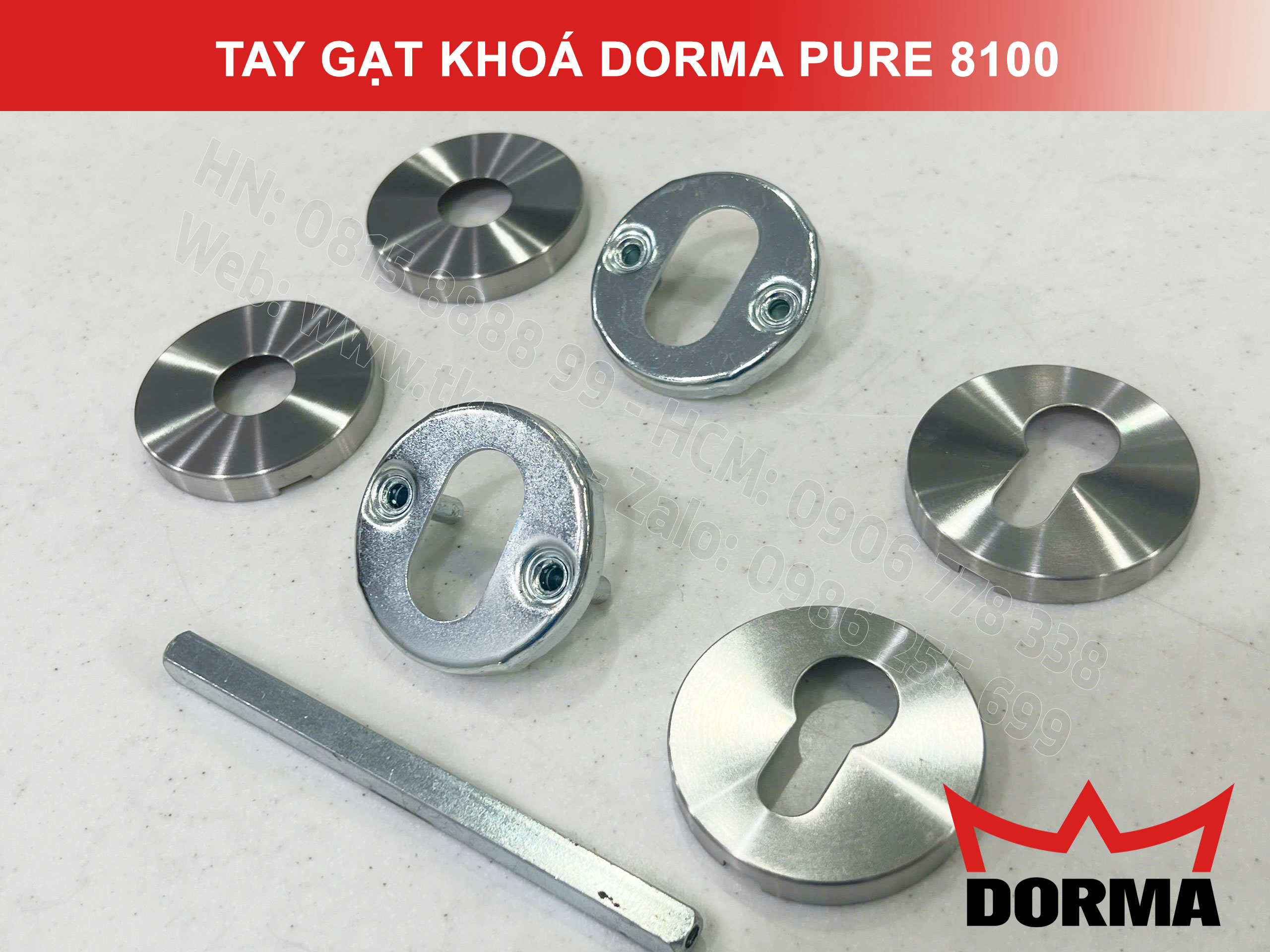 Khoá cửa tay gạt Dorma inox 304 dài 140mm Pure 8906 16