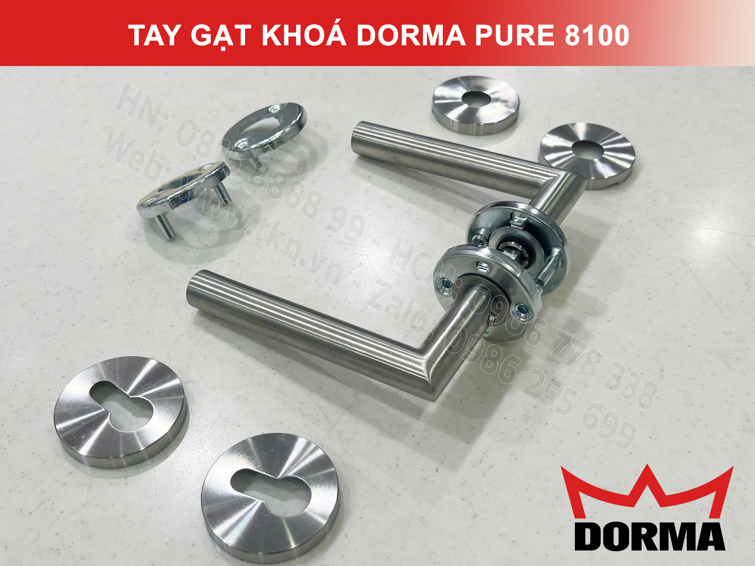 Khoá cửa tay gạt Dorma inox 304 dài 140mm Pure 8906 1