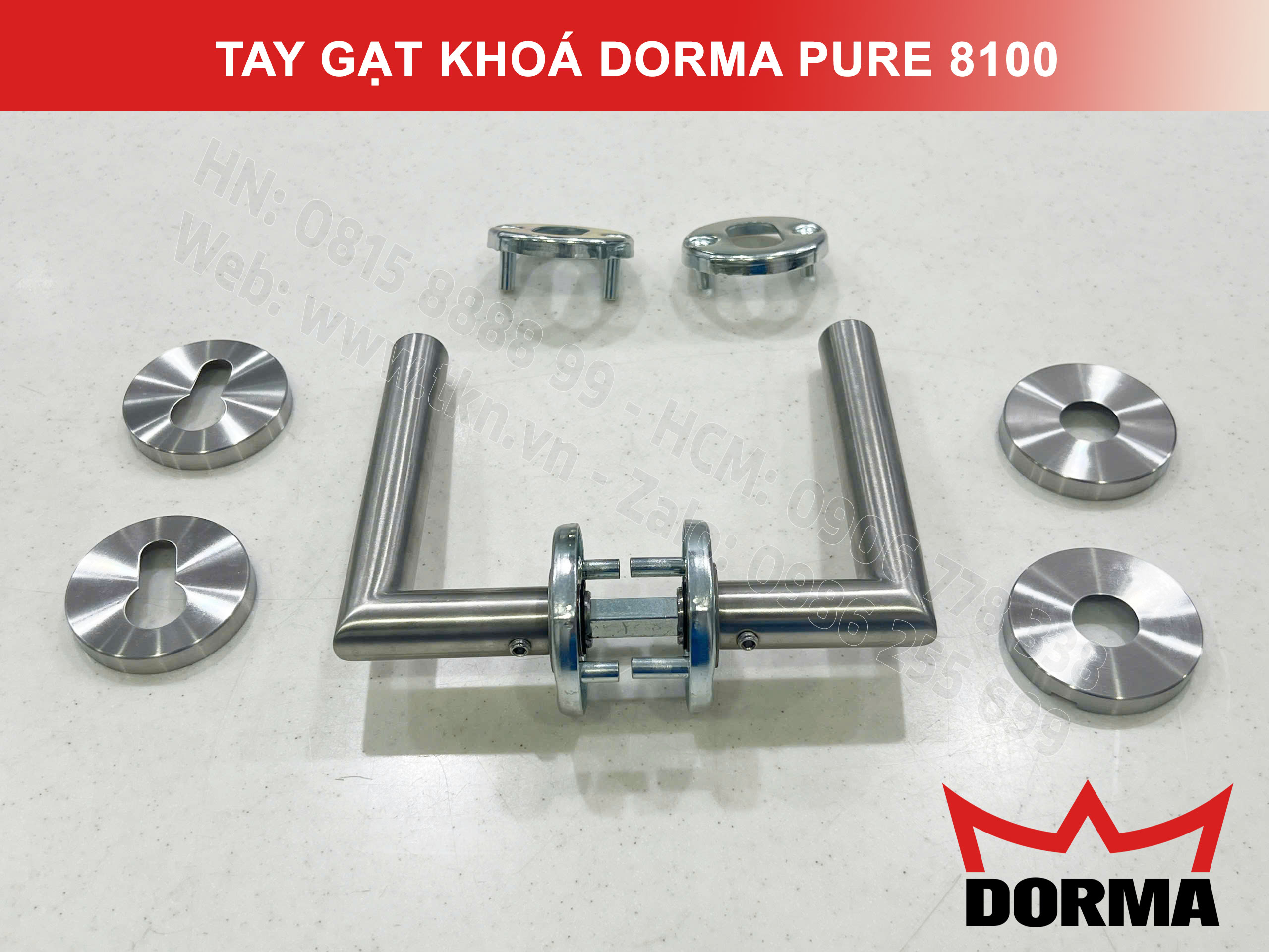 Khoá cửa tay gạt Dorma inox 304 dài 140mm Pure 8906 3