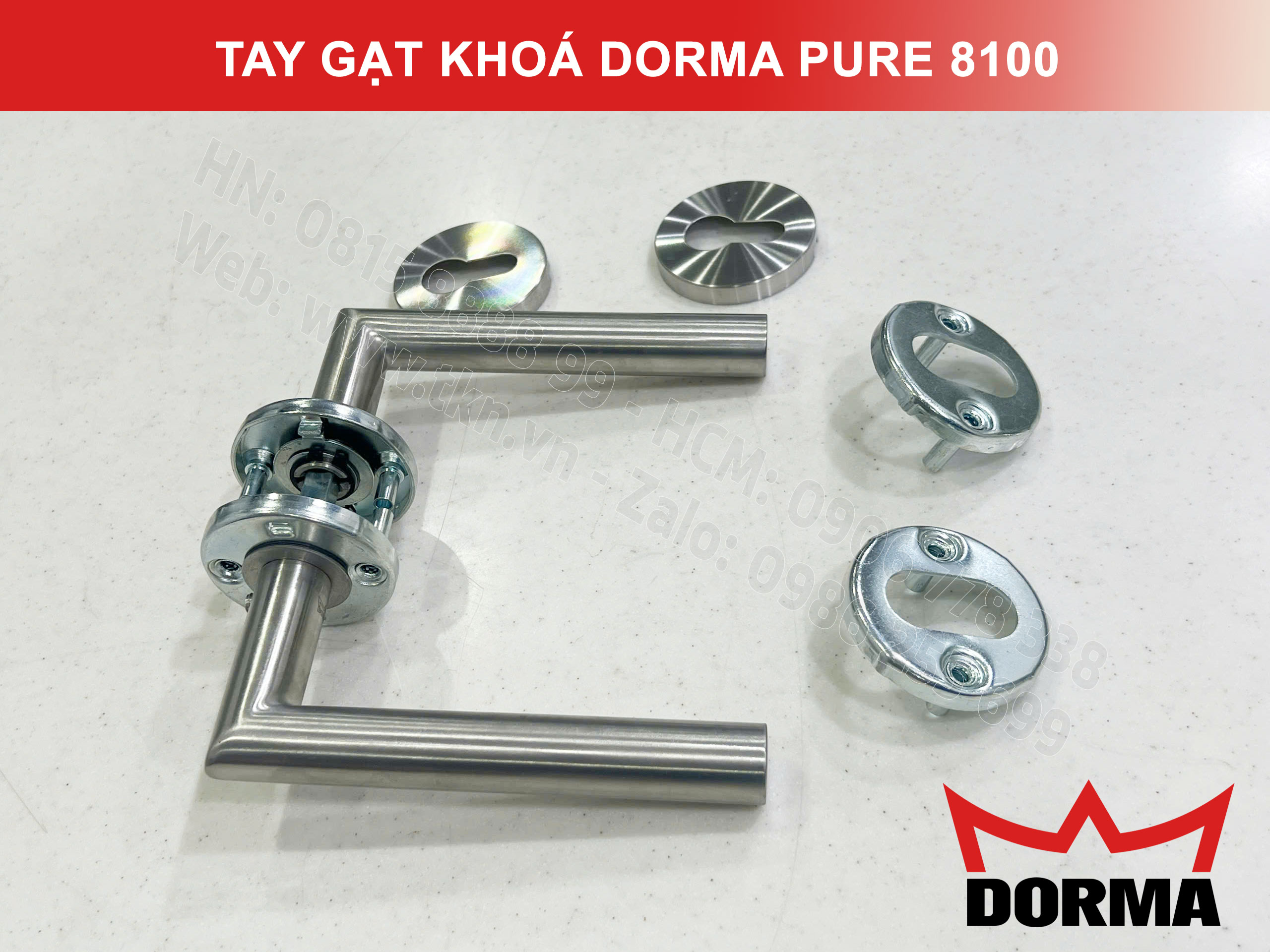 Khoá cửa tay gạt Dorma inox 304 dài 140mm Pure 8906 2