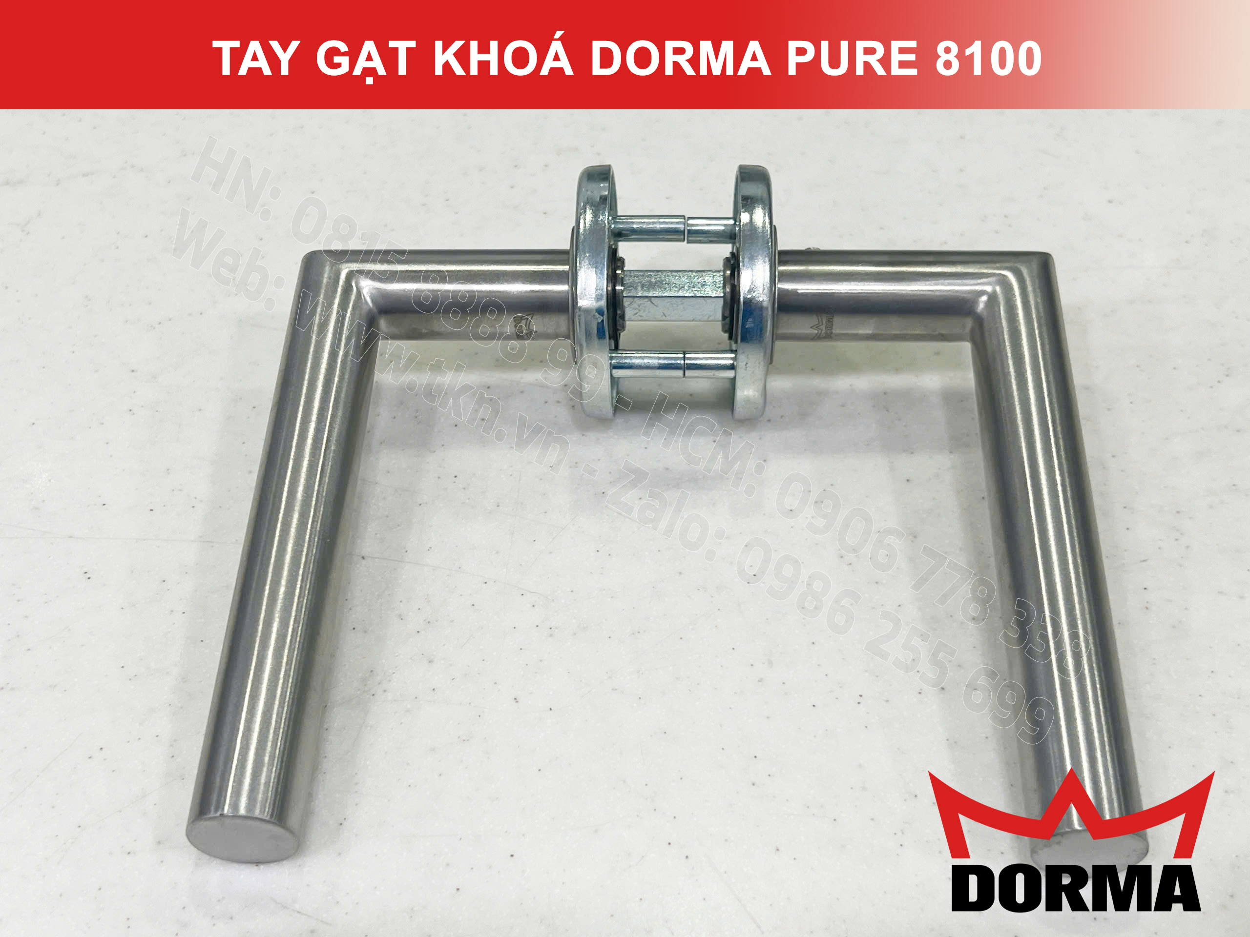Khoá cửa tay gạt Dorma inox 304 dài 140mm Pure 8906 8