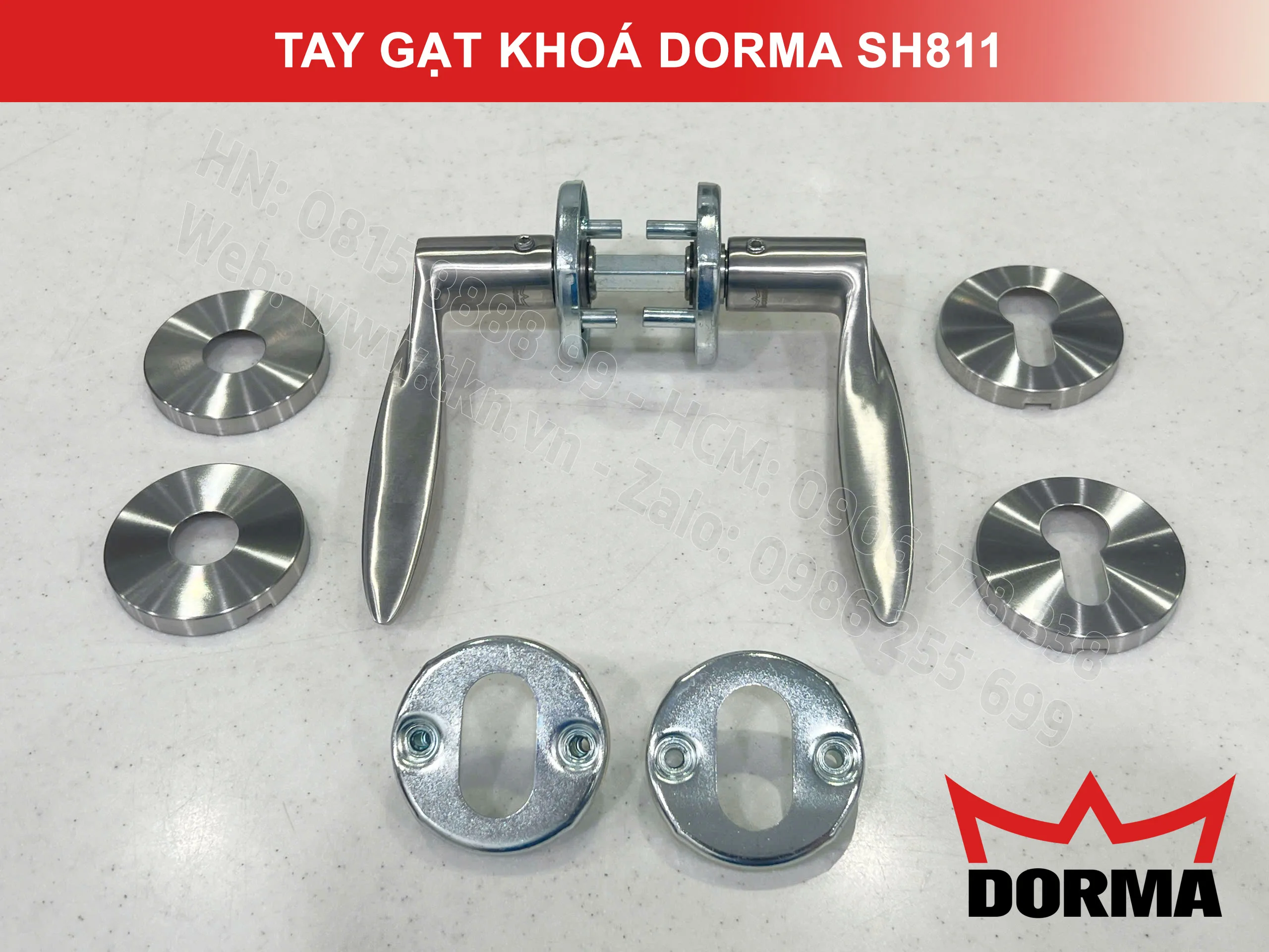 Tay gạt khoá Dorma inox 304 cao cấp dài 126mm SH811