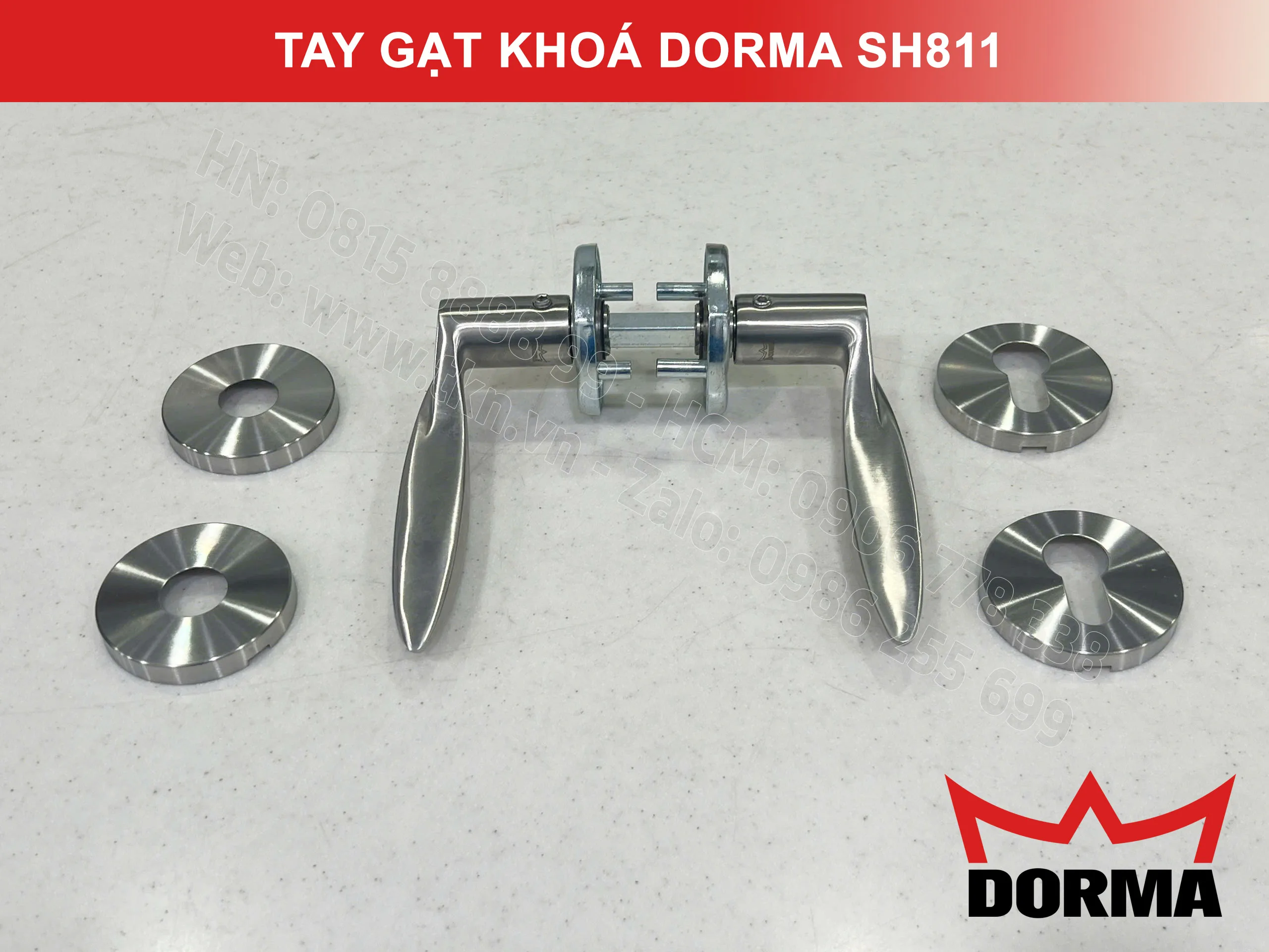 Tay gạt khoá Dorma inox 304 cao cấp dài 126mm SH811 6