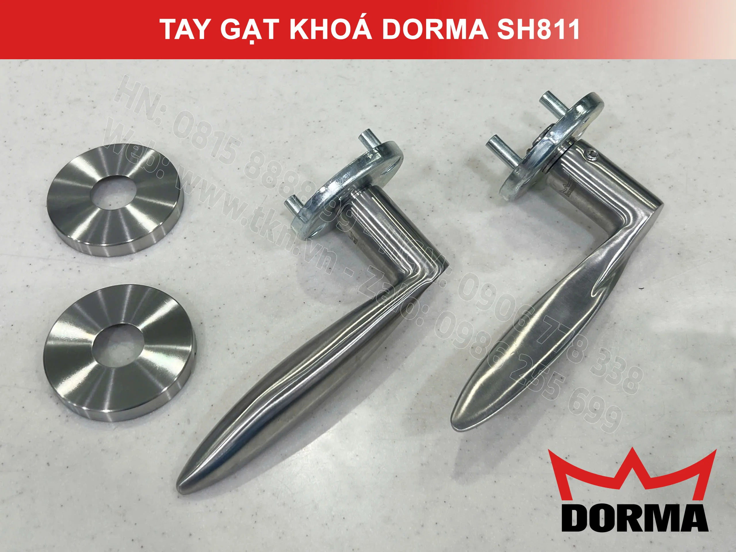 Tay gạt khoá Dorma inox 304 cao cấp dài 126mm SH811 9