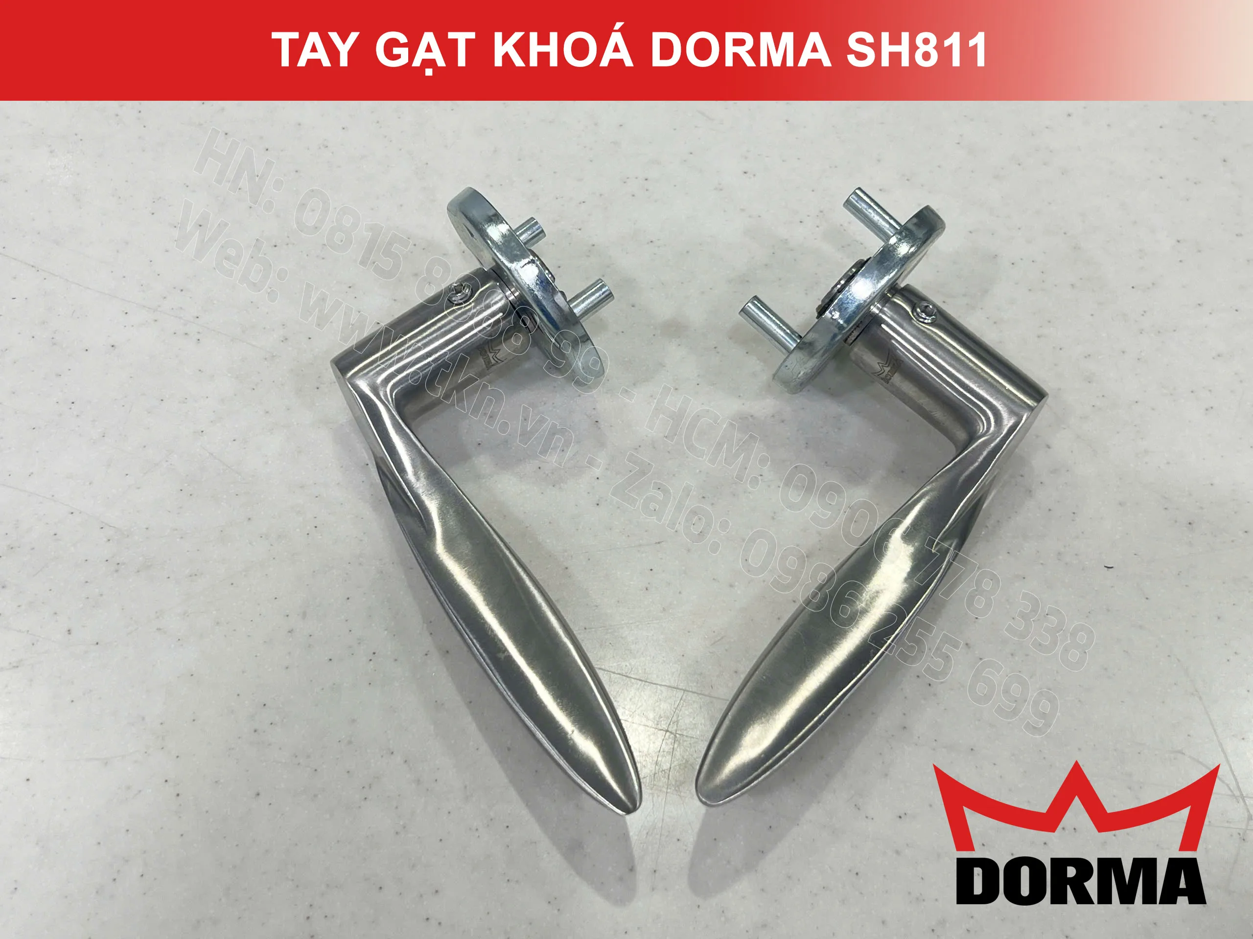 Tay gạt khoá Dorma inox 304 cao cấp dài 126mm SH811 15
