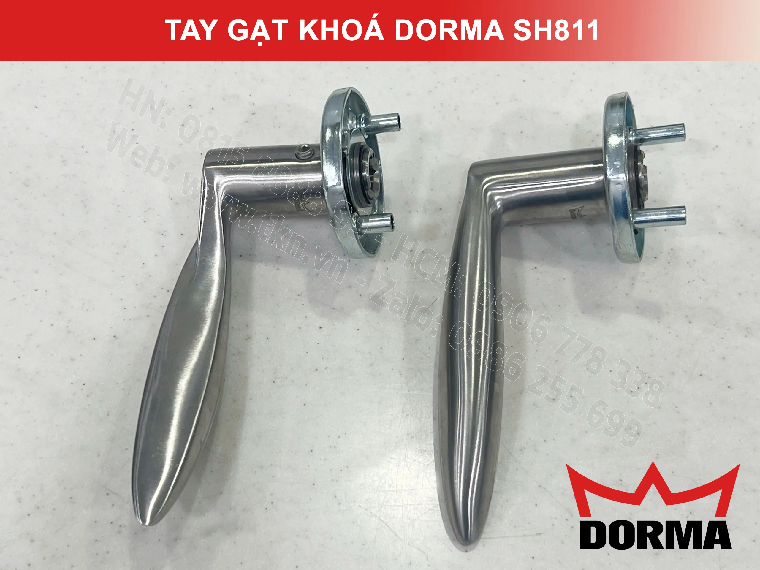 Tay gạt khoá Dorma inox 304 cao cấp dài 126mm SH811 13