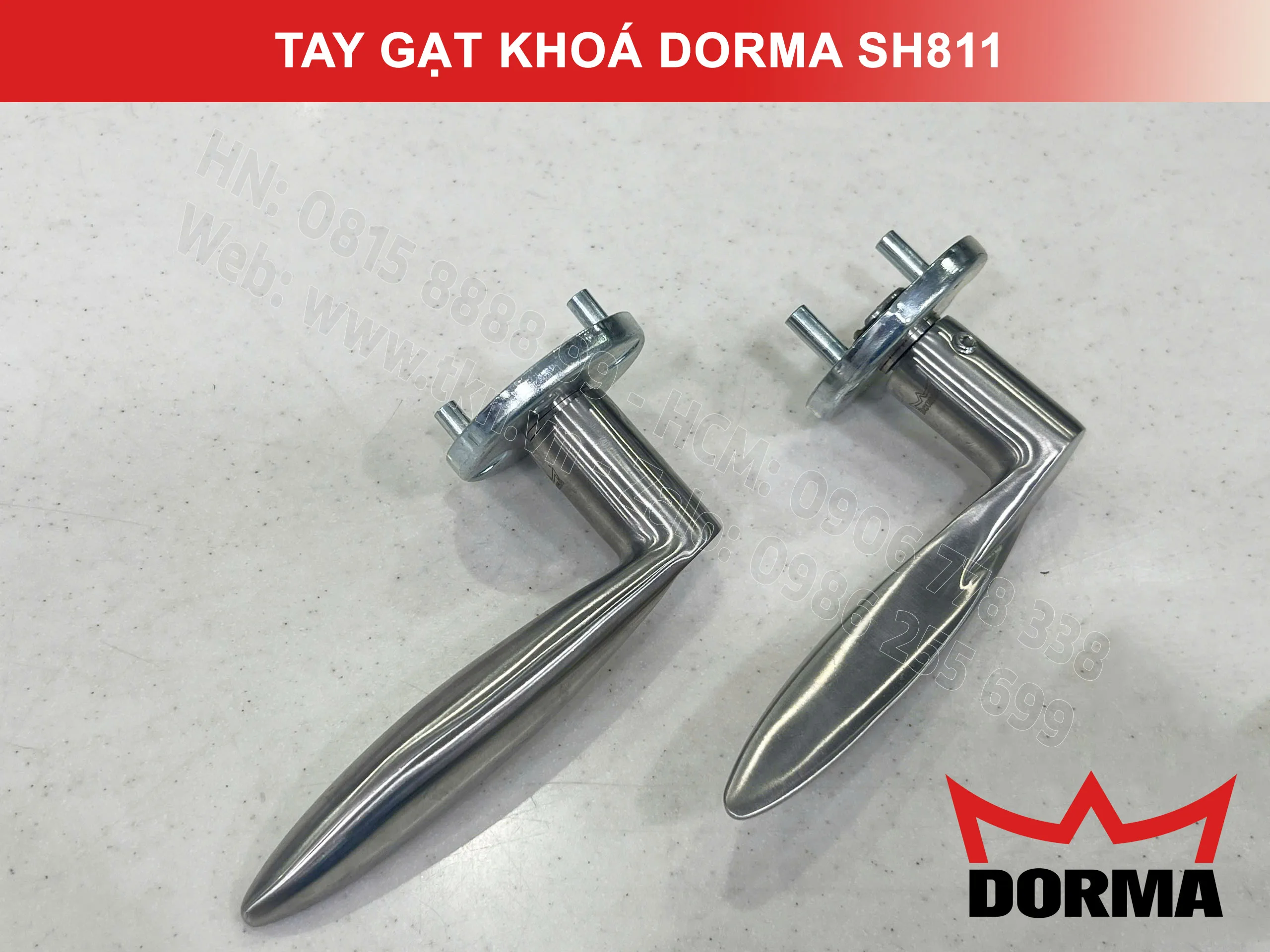 Tay gạt khoá Dorma inox 304 cao cấp dài 126mm SH811 12