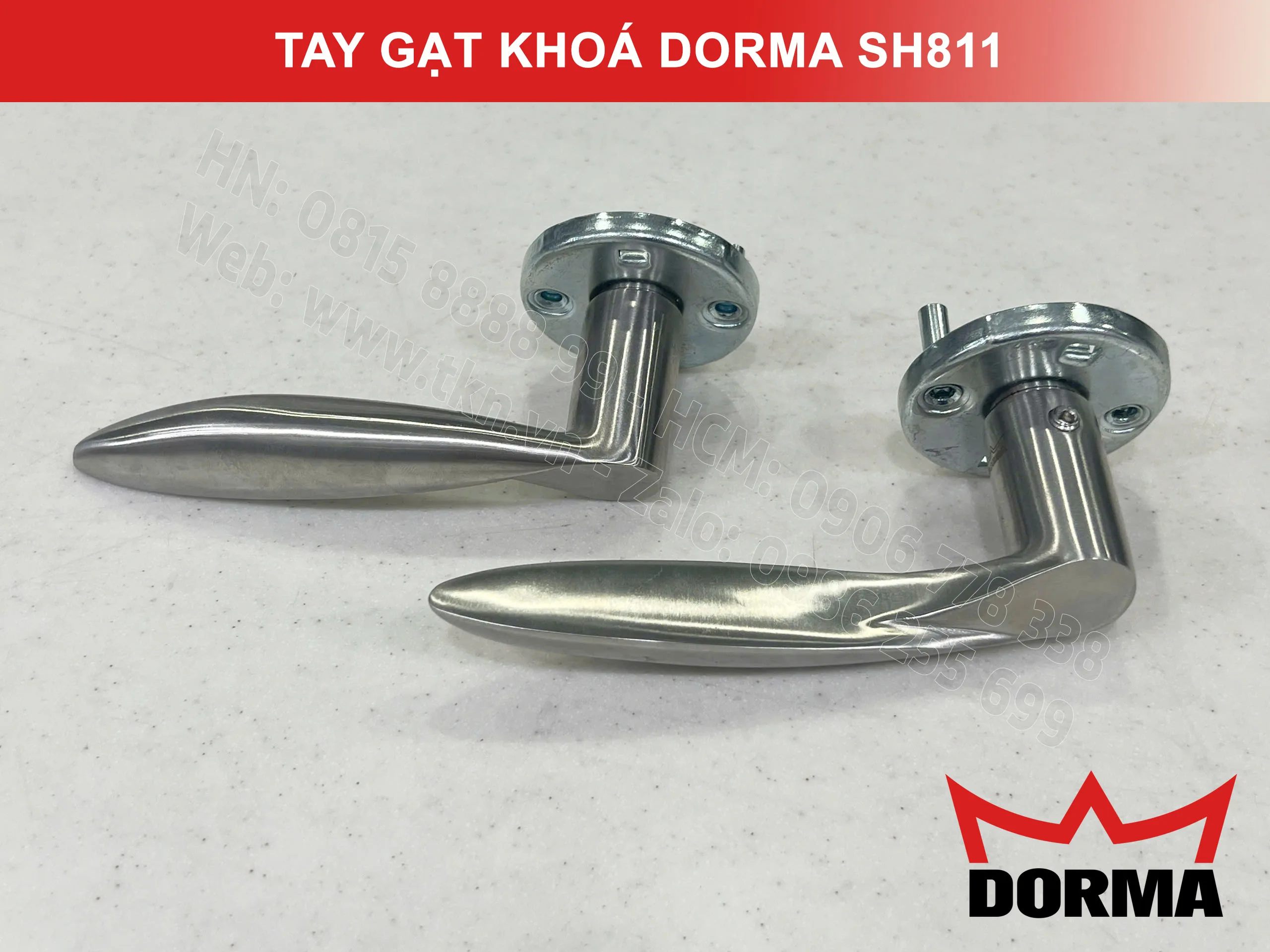 Tay gạt khoá Dorma inox 304 cao cấp dài 126mm SH811 11