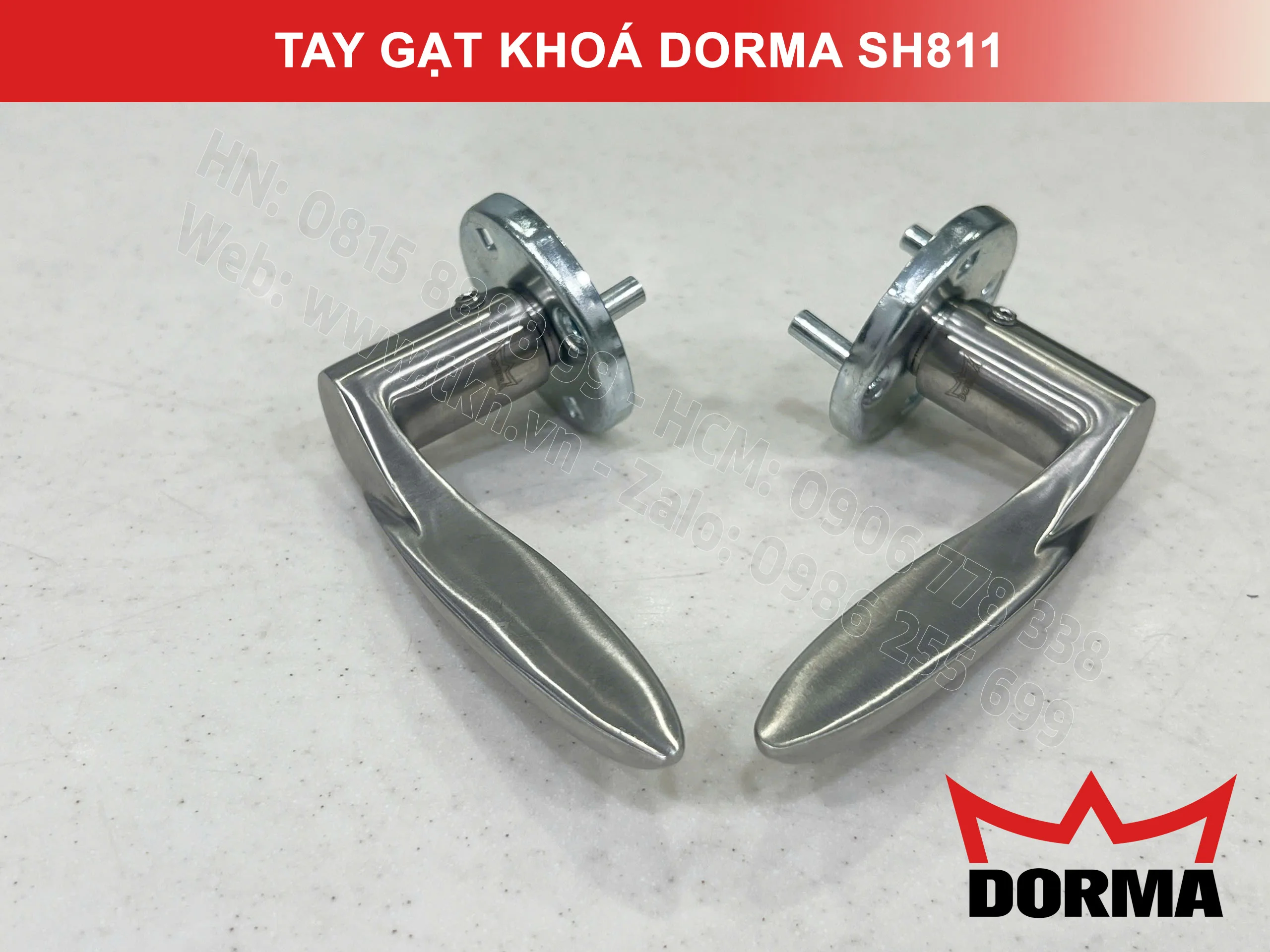 Tay gạt khoá Dorma inox 304 cao cấp dài 126mm SH811 10