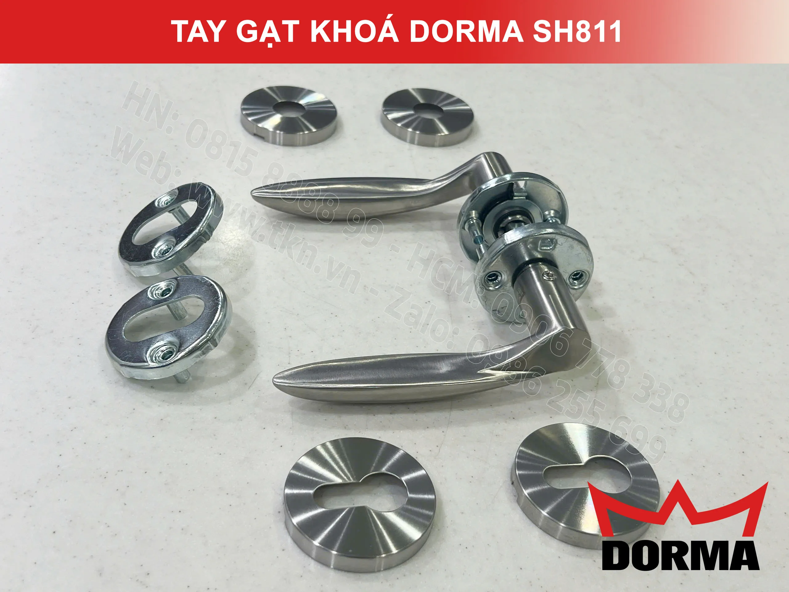 Tay gạt khoá Dorma inox 304 cao cấp dài 126mm SH811 3