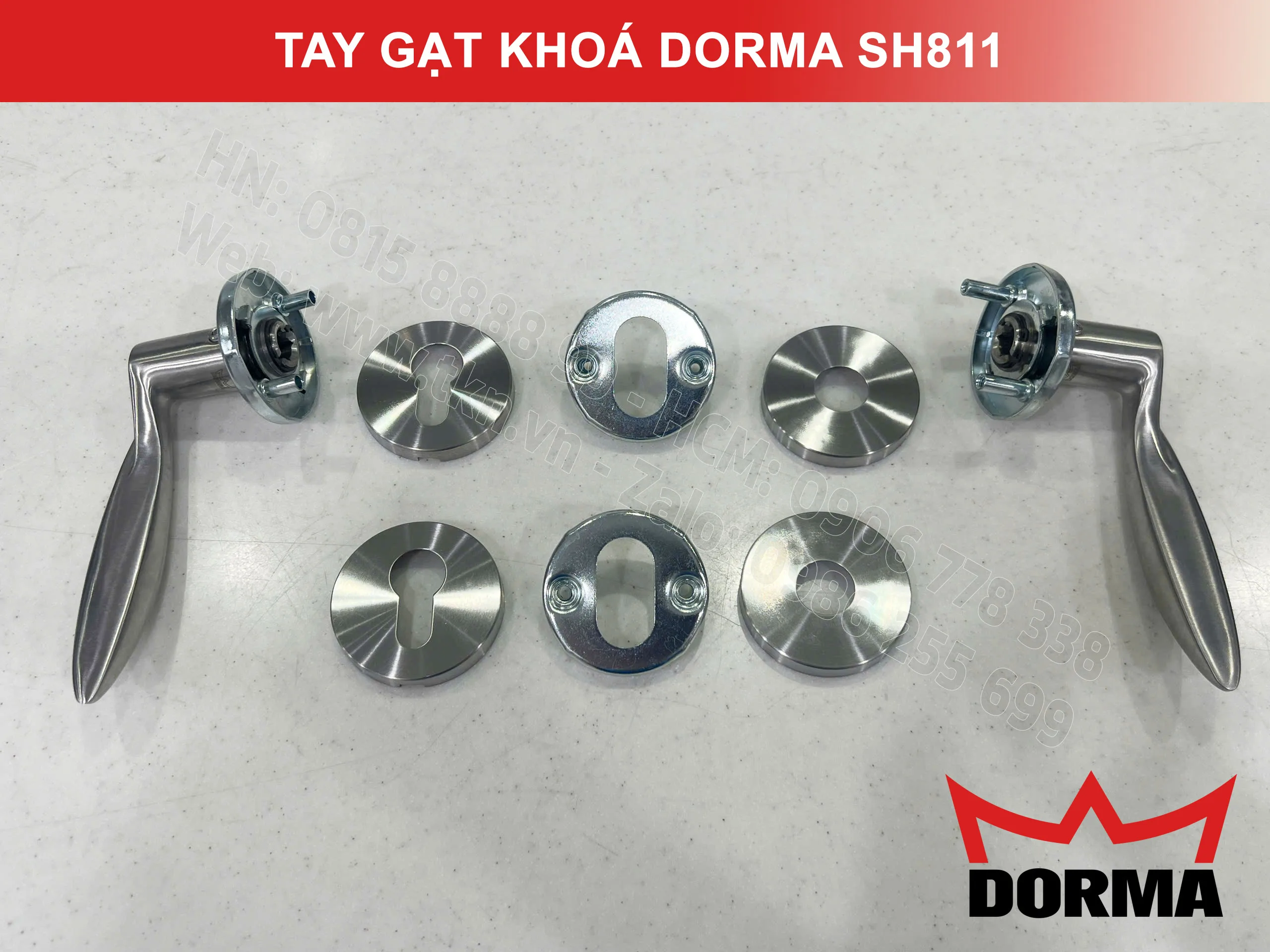 Tay gạt khoá Dorma inox 304 cao cấp dài 126mm SH811 5