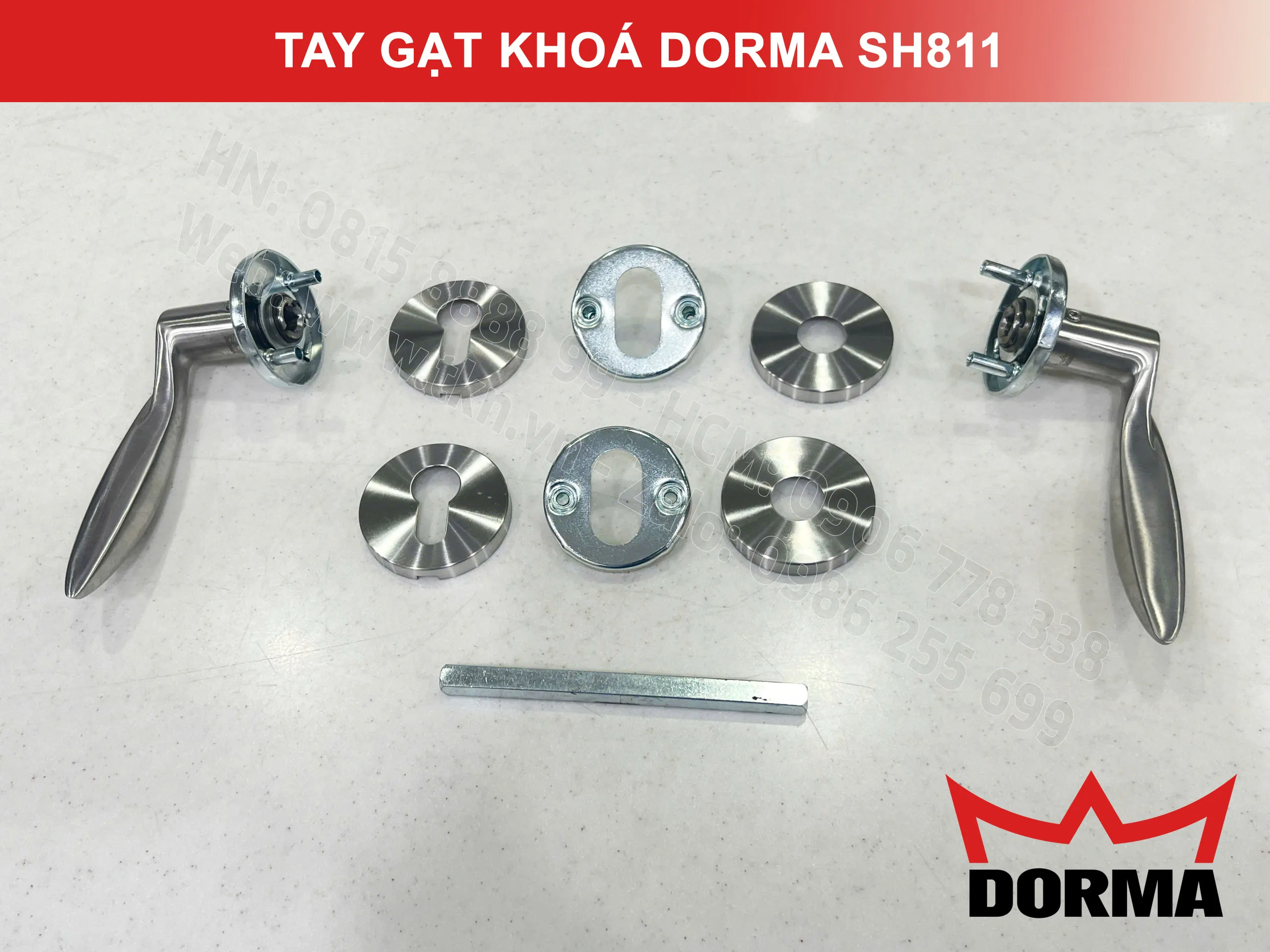 Tay gạt khoá Dorma inox 304 cao cấp dài 126mm SH811 7