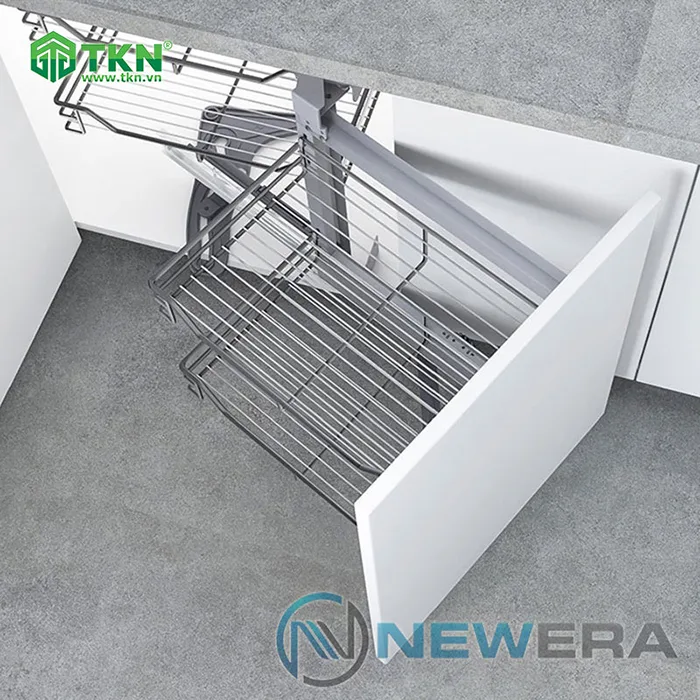 Kệ góc liên hoàn inox 304 nan dẹt NE555.900CR NewEra 6