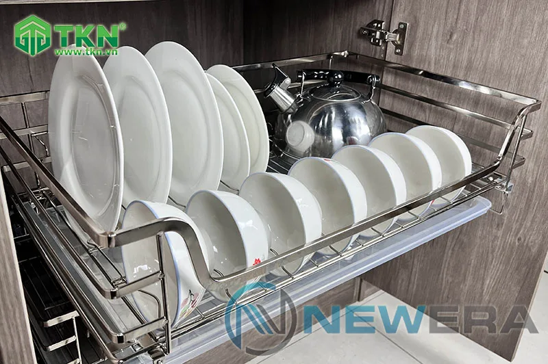 Giá để xoong nồi bát đĩa NewEra 600mm inox nan 304 NE266.600 1