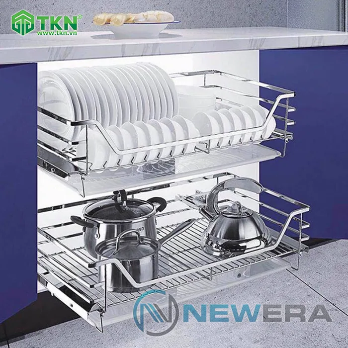Giá để xoong nồi NewEra 900mm inox 304 nan dẹt NE288.900 3