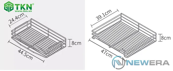 Kệ góc liên hoàn inox 304 nan dẹt NE555.900CR NewEra 17