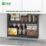 Giá đồ khô nâng hạ 2 tầng bằng điện Newera inox 304 – mã NE114.800 8