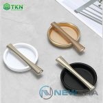 Tay nắm tủ âm hợp kim bo tròn màu vàng đồng NE5217.64V 8