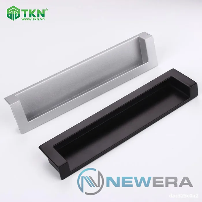 Tay nắm tủ âm hợp kim màu đen NE6755.128D 5
