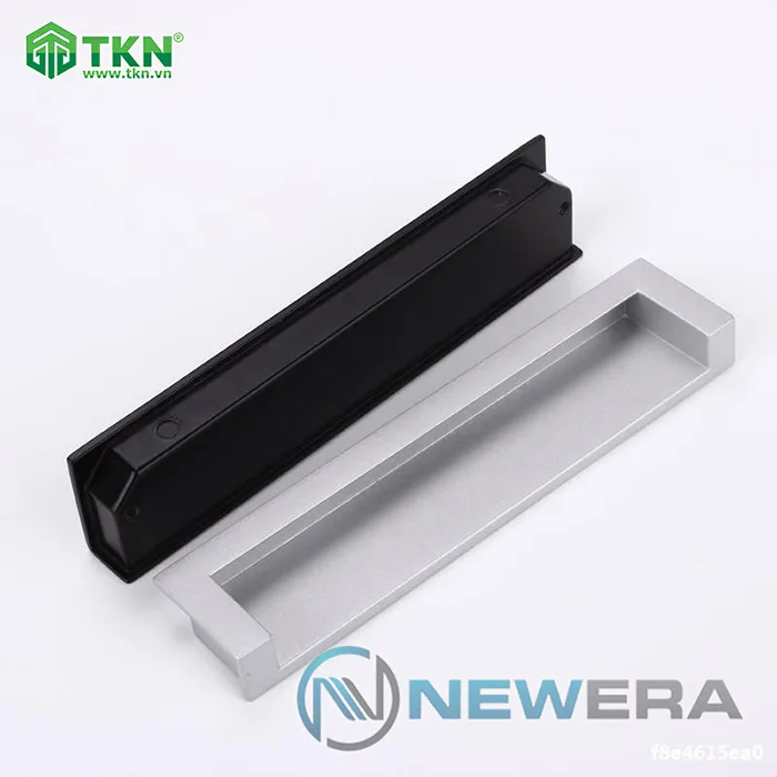 Tay nắm tủ âm hợp kim màu đen NE6755.128D 4
