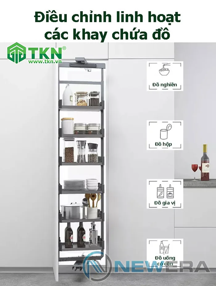 NewEra NE766.400 có khả năng điều chỉnh khay rổ linh hoạt