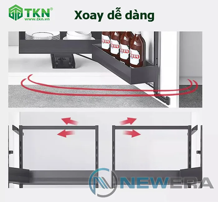 Cánh tủ NewEra NE766.900 có thể xoay dễ dàng