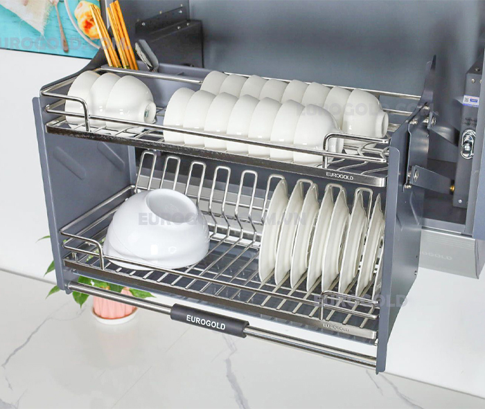 Giá bát được thiết kế 2 nút trợ lực