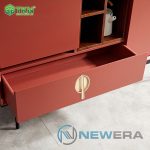 Tay nắm tủ âm hợp kim bo tròn màu vàng đồng NE5217.64V 7