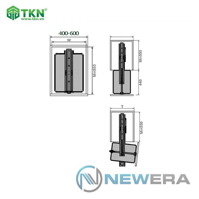 Tủ đồ khô cánh kéo NewEra 6 tầng, 6 rổ – mã NE766.400 5