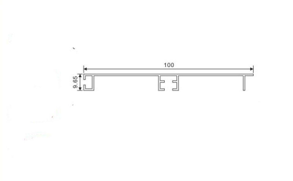 Len chân tủ NewEra cao 100mm mặt sóng dài 3m NE1636.3000 1